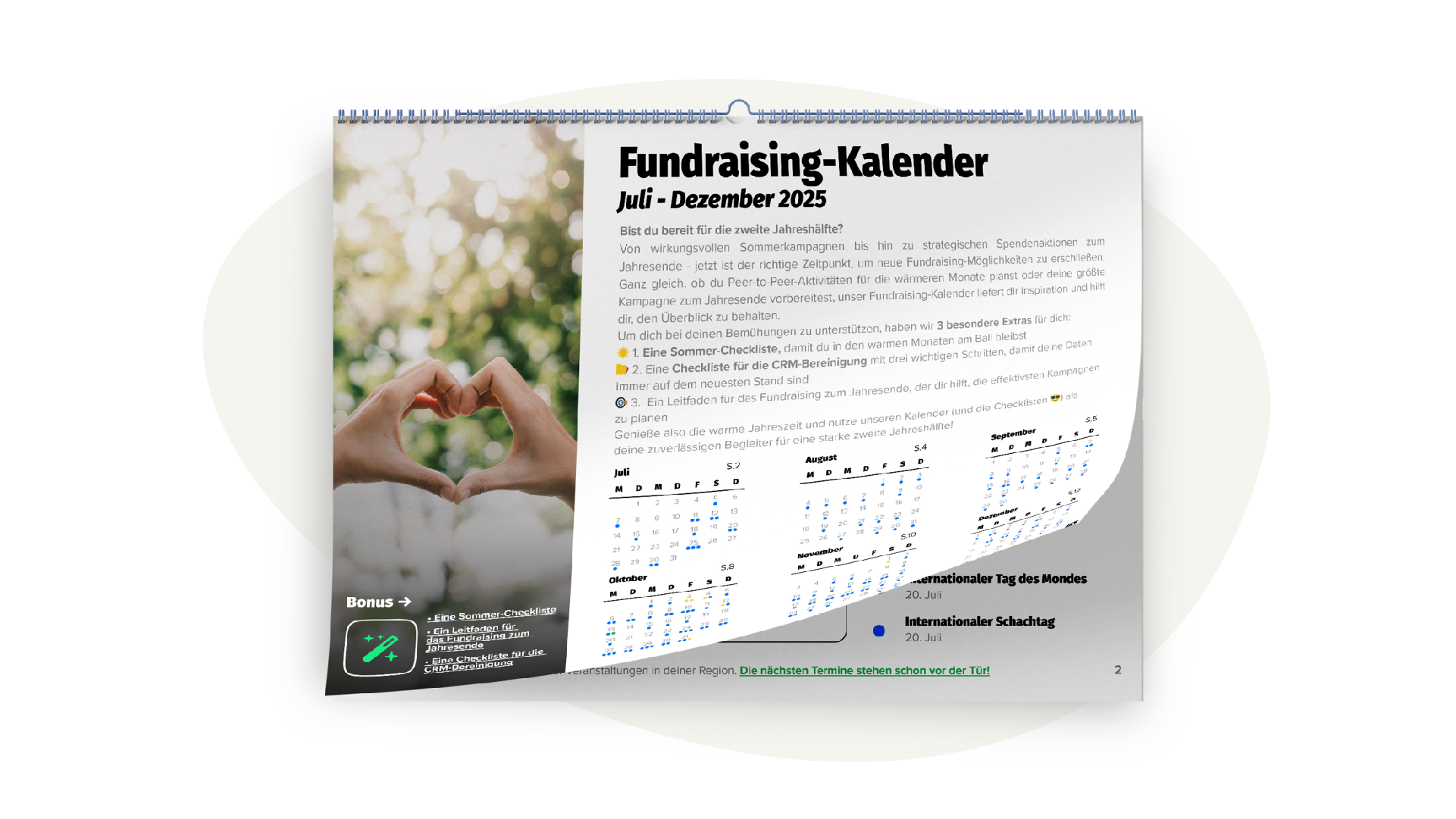Calendar July - December - Mockup - DE